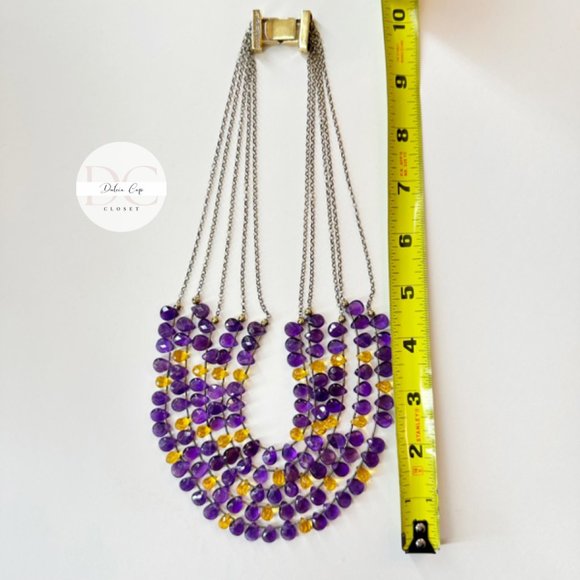 Special Edition Amethyst And Citrine Necklace Medium Length - Picture 6 of 9